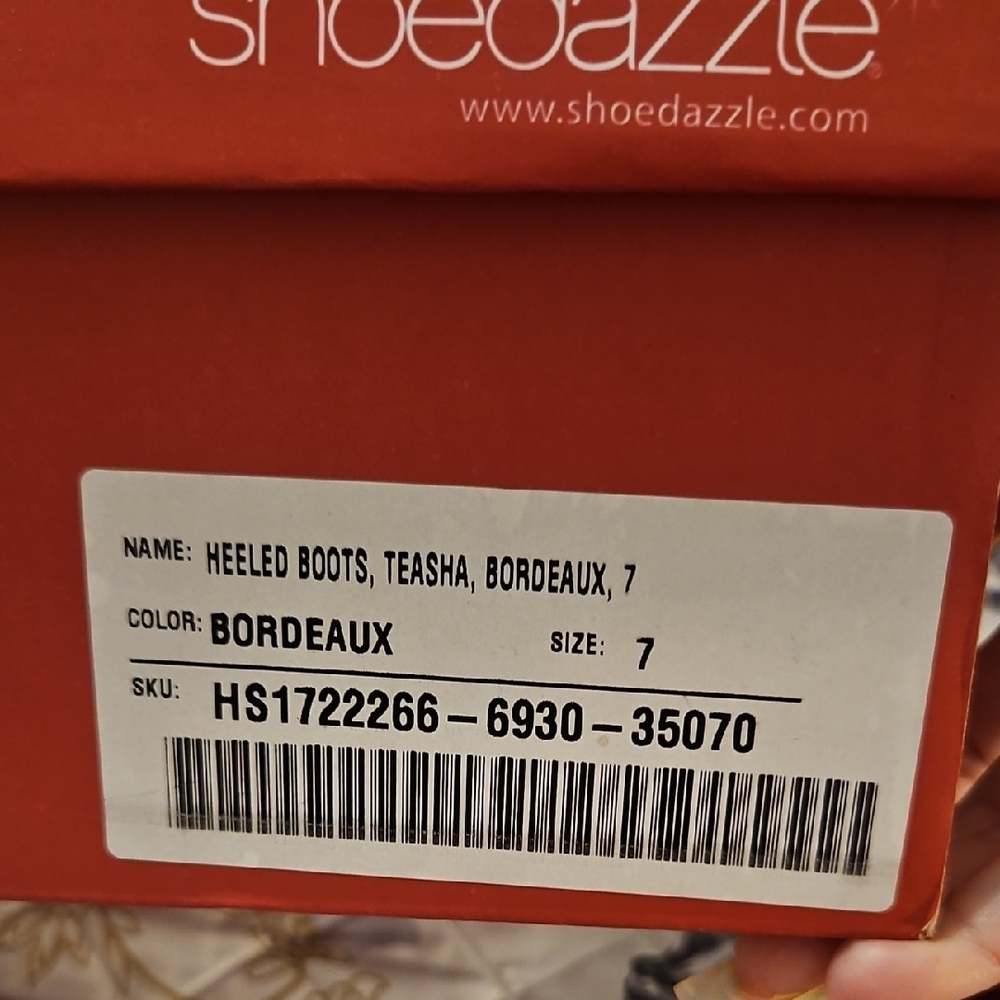 ShoeDazzle Bordeaux Heeled Boots